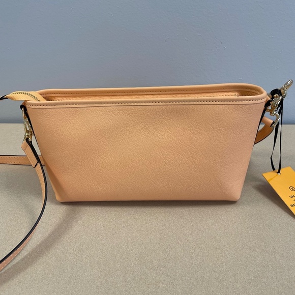 VALENTINO BY MARIO VALENTINO Grace Logo Leather Shoulder Bag - Peach Blush - NWT - Picture 2 of 10